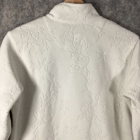 Gear For Sports Women’s Fleece Floral Cream 1/4 Zip Pullover Size Small Golf Top - Picture 7 of 16